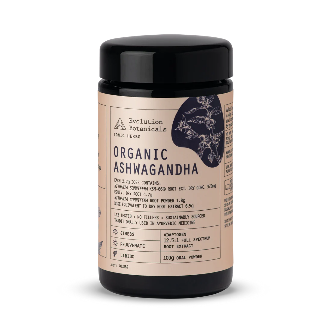 Evolution Botanicals Organic Ashwagandha Tonic Herbs