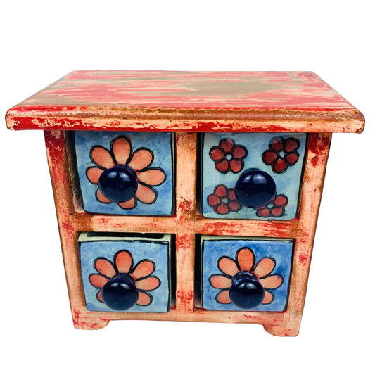 Trinket Box // Ceramic 4 Drawer