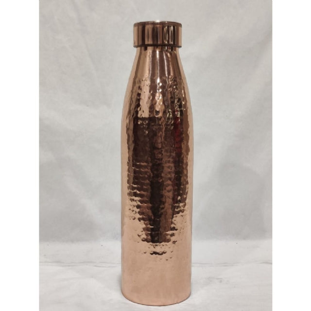 Copper Drink Bottle Hammered 28cm