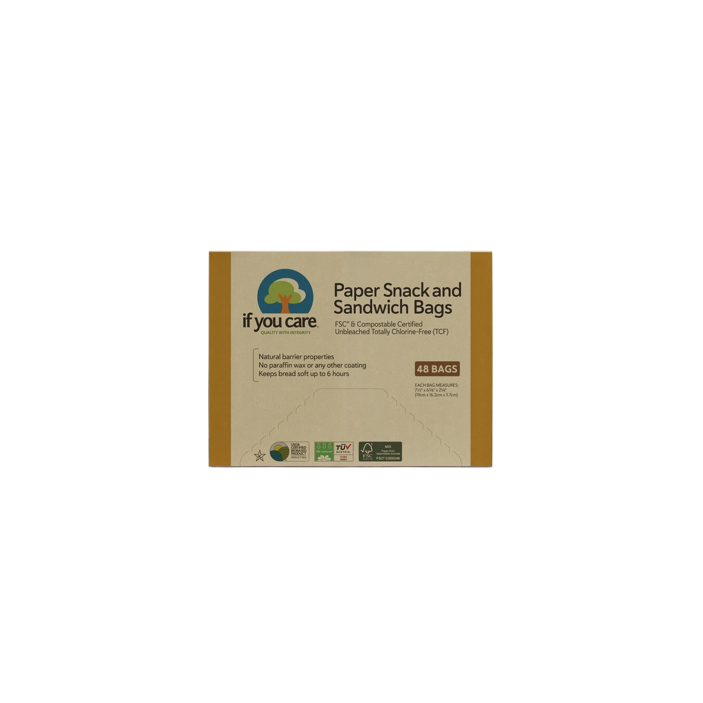 If You Care Compostable Paper Snack & Sandwich Bags