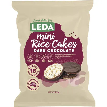 Leda Mini Rice Cakes // Dark Chocolate