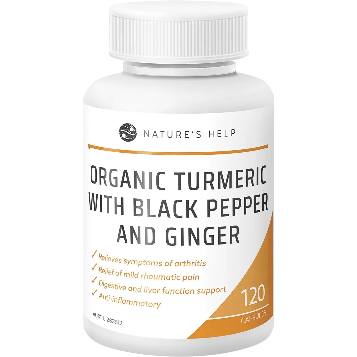 Natrure's Help // Organic Turmeric Capsules with Black Pepper & Ginger