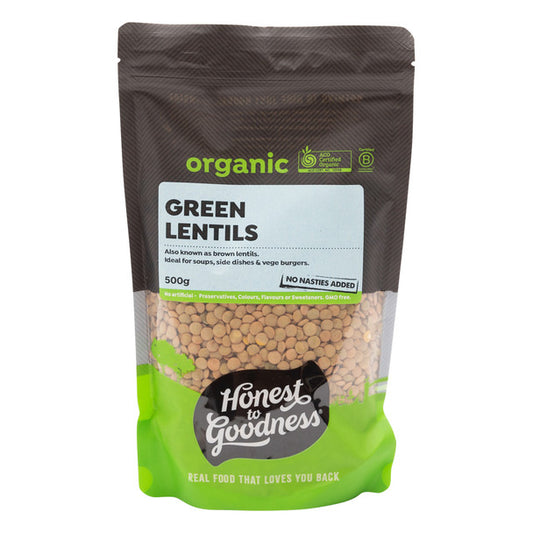 Honest To Goodness Organic Green Lentils