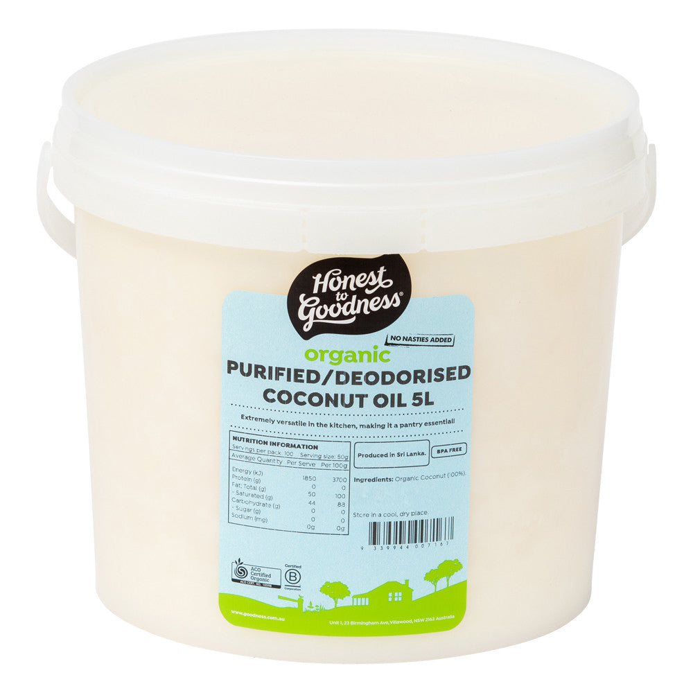 Honest To Goodness Organic Purified/Deodorised Coconut Oil