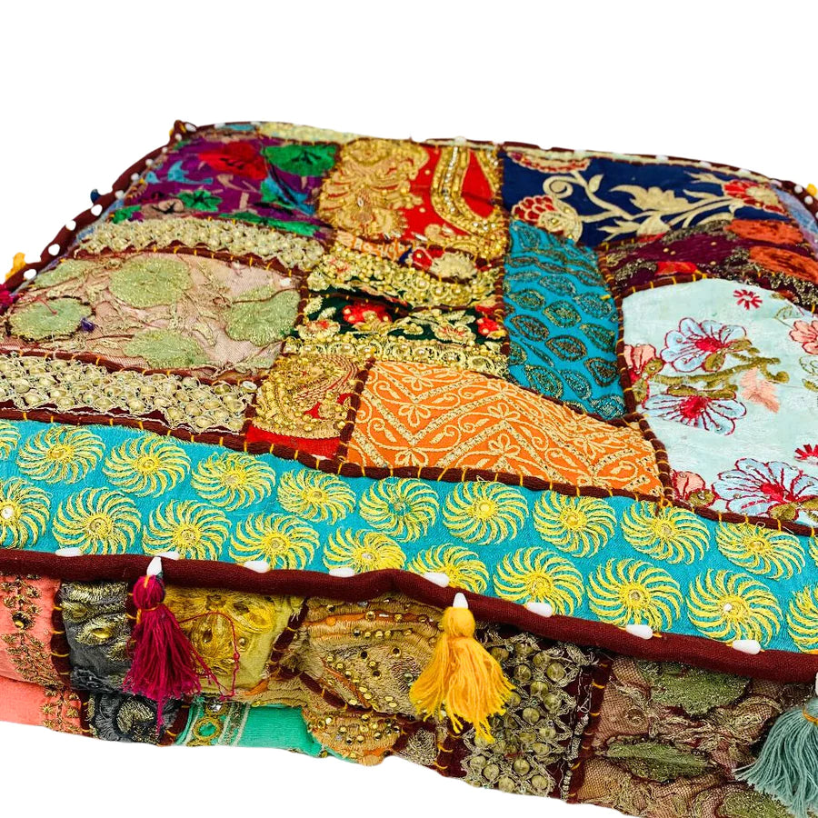 Floor Cushion // Square Mediation Patchwork Gudhi