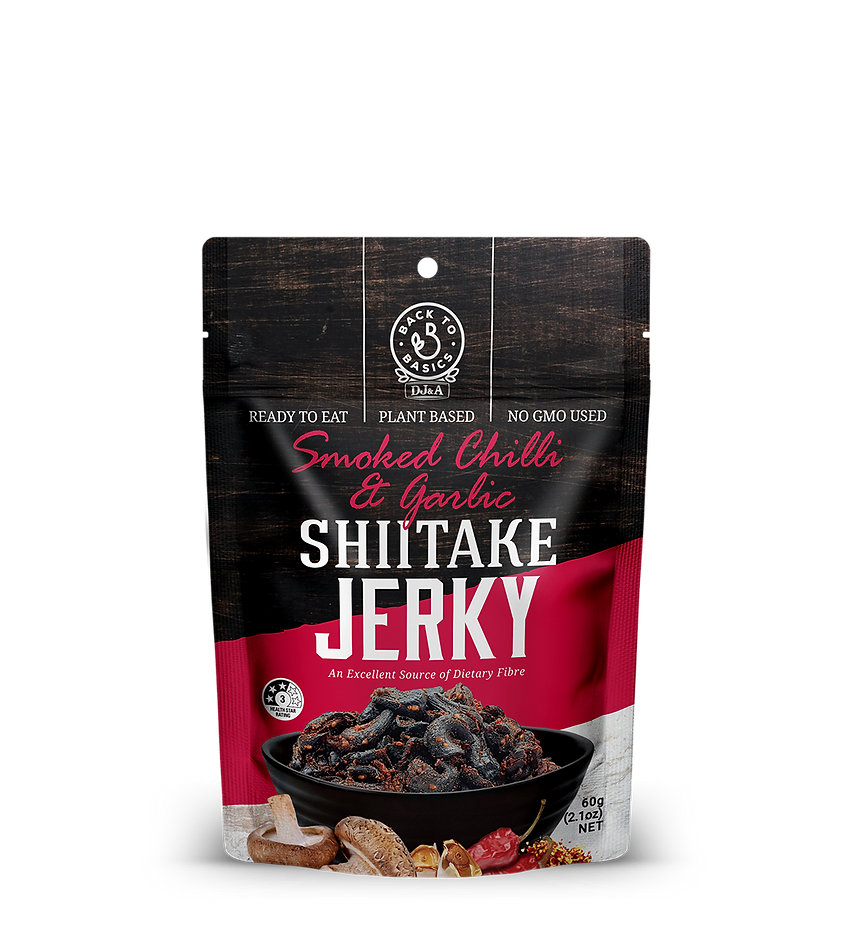 DJ&A Shitake Jerky // Smoked Chilli & Garlic