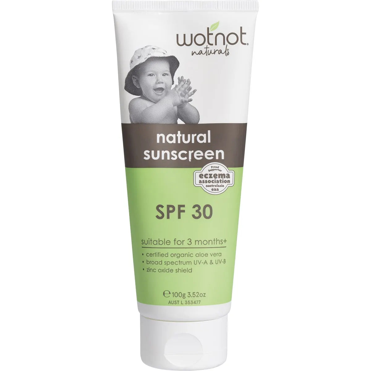 Wotnot Natural Sunscreen SPF 30 Suitable for 3 Months+