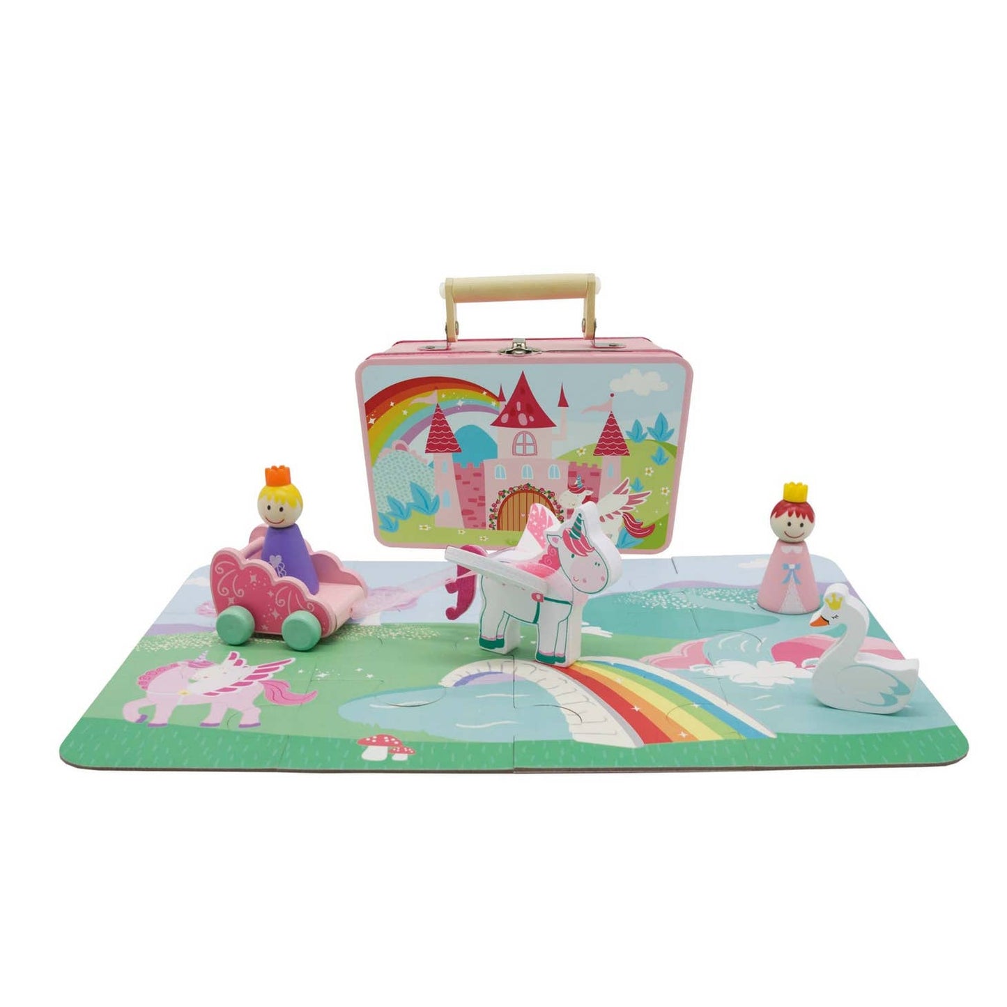 Unicorn Playset with Puzzle in Tin