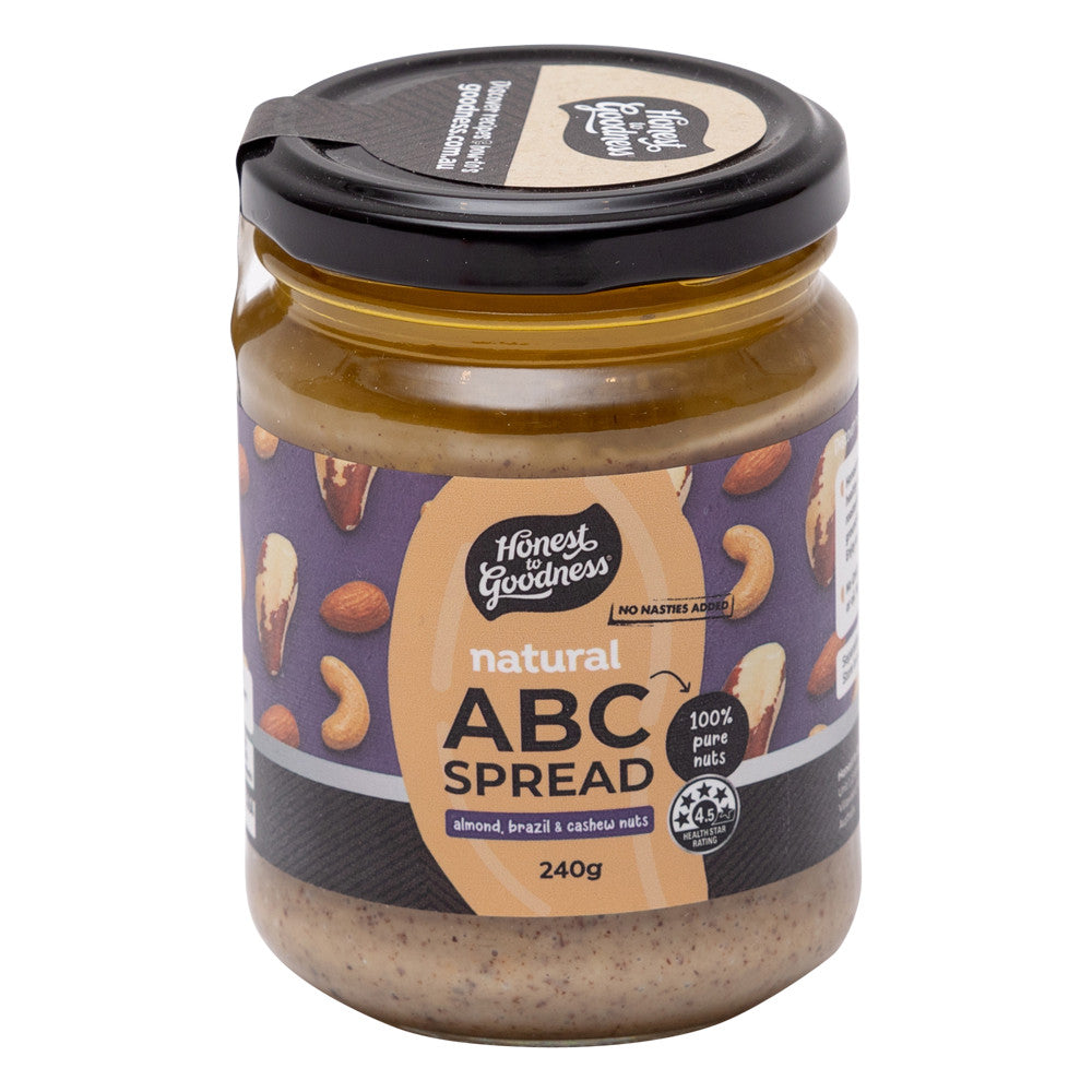 Honest To Goodness ABC Almond, Brazil & Cashew Spread