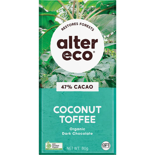 Alter Eco Chocolate Organic Dark Coconut Toffee