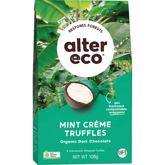 Alter Eco Chocolate Organic Dark Mint Creme Truffles