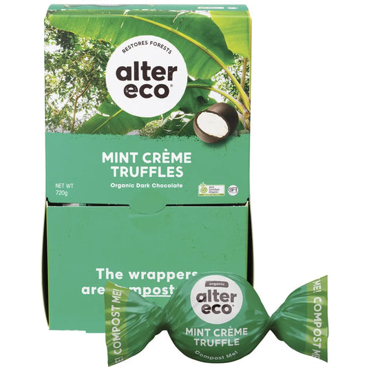 Alter Eco Chocolate Organic Dark Mint Creme Truffles