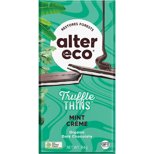 Alter Eco Chocolate Organic Mint Creme Dark Truffle Thins