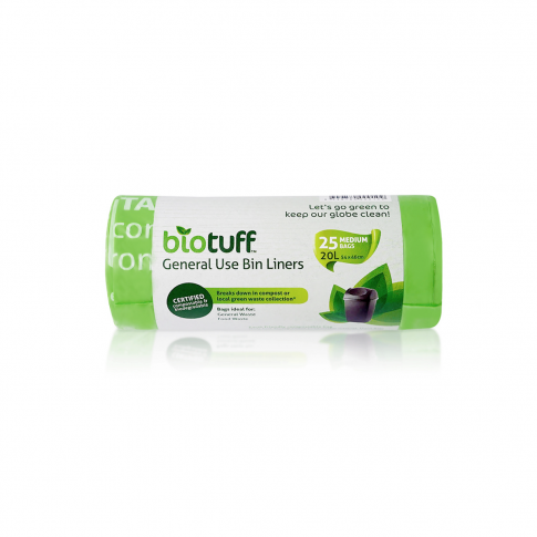 Biotuff General Use Bin Liners // Medium // 20L 25 Bags