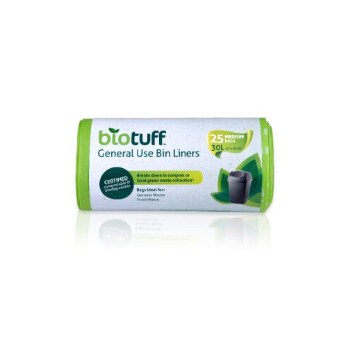 Biotuff General Use Bin Liners // Medium // 30L 25 Bags