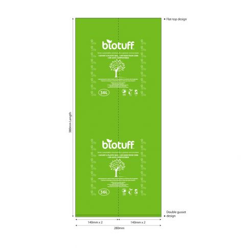 Biotuff General Use Bin Liners // Medium // 36L 25 Bags