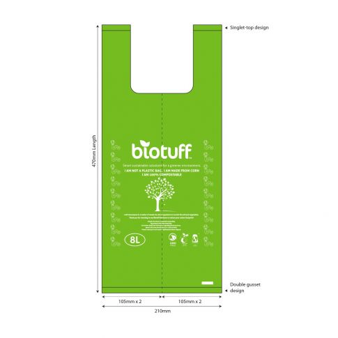 Biotuff Kitchen Tidy Bag // Small // 8L 25 Bags