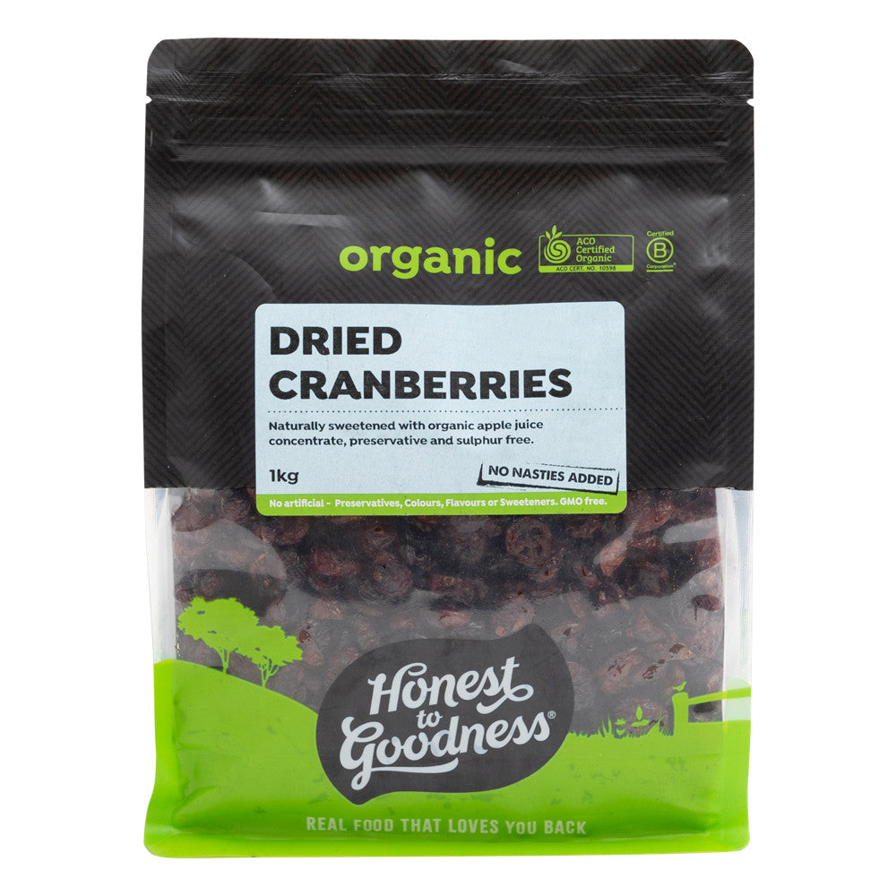 Honest To Goodness Organic Dried Cranberries