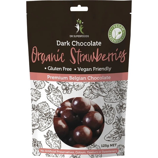 Dr Superfoods Strawberries Organic Dark Chocolate