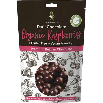 Dr Superfoods Raspberries Organic Dark Chocolate