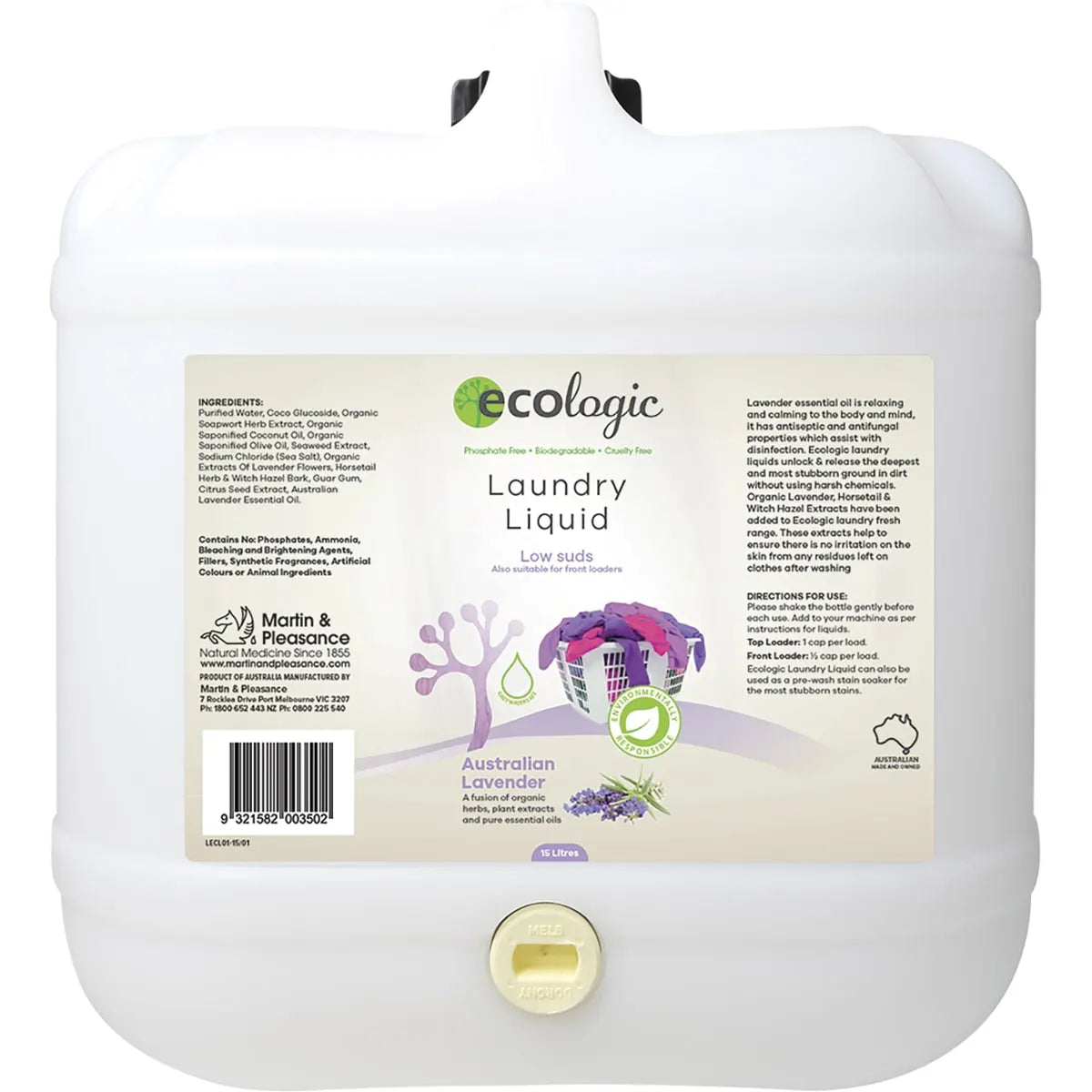 Eccologic Laundry Liquid Australian Lavender