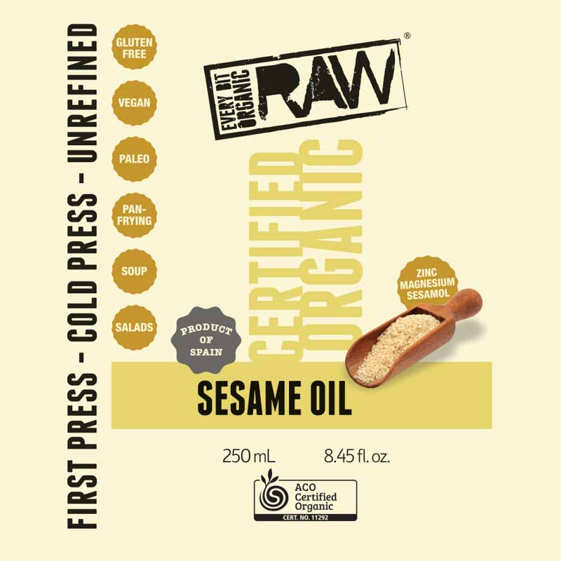 Every Bit Organic Raw Sesame Oil