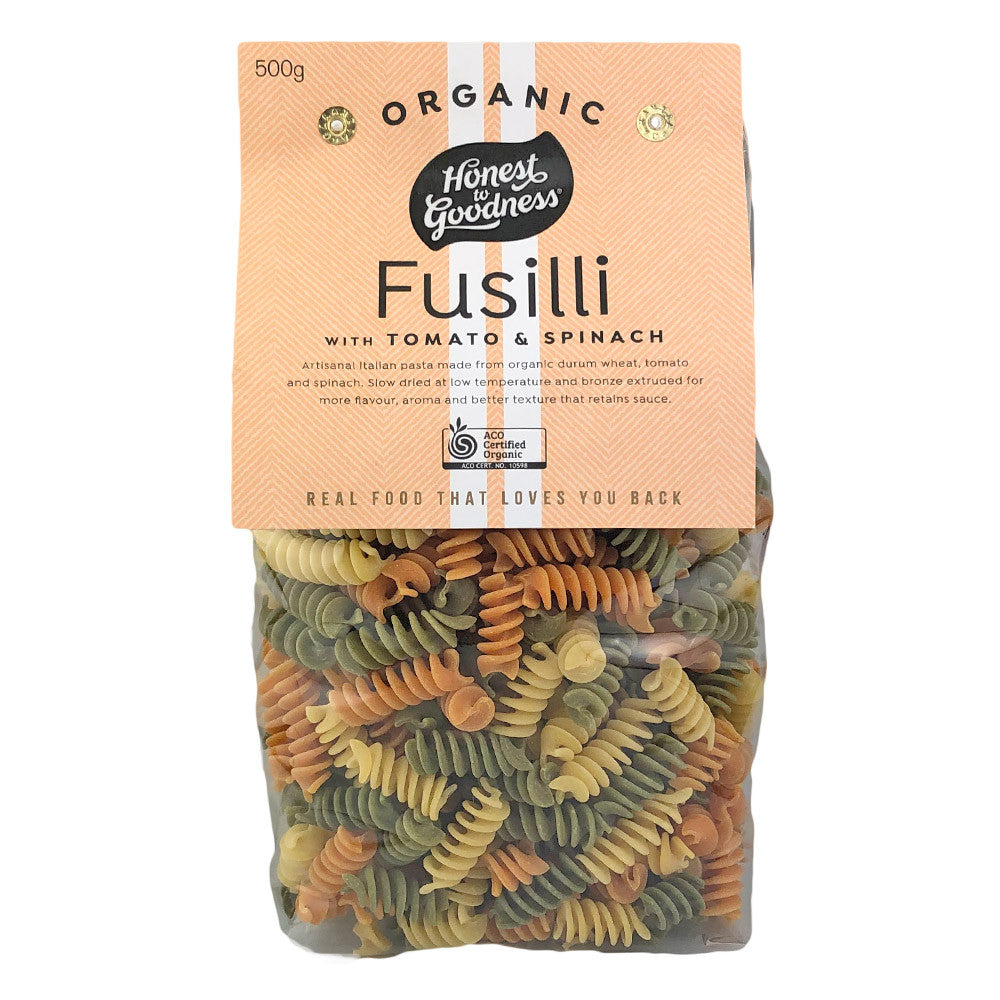 Honest To Goodness Organic Fusilli with Tomato & Spinach