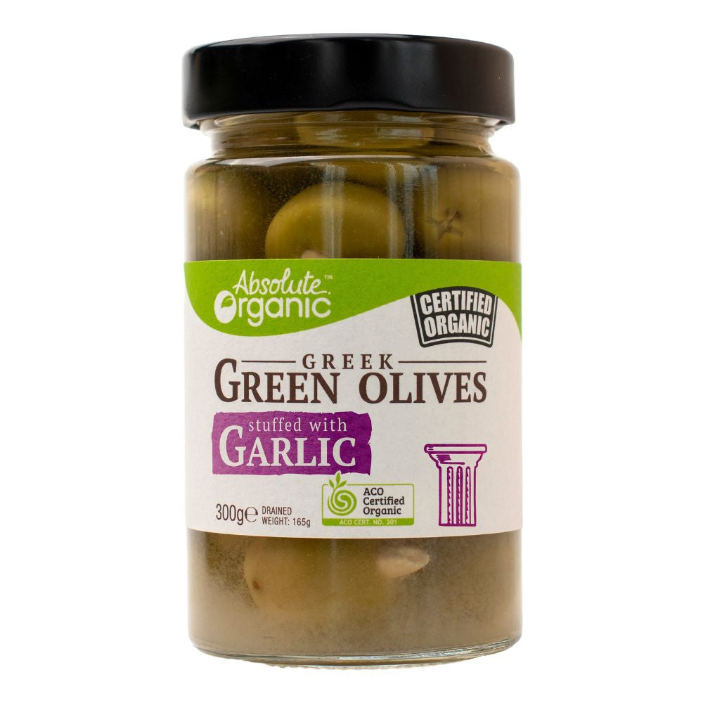 Absolute Organics Organic Greek Green Olives - Stuffed