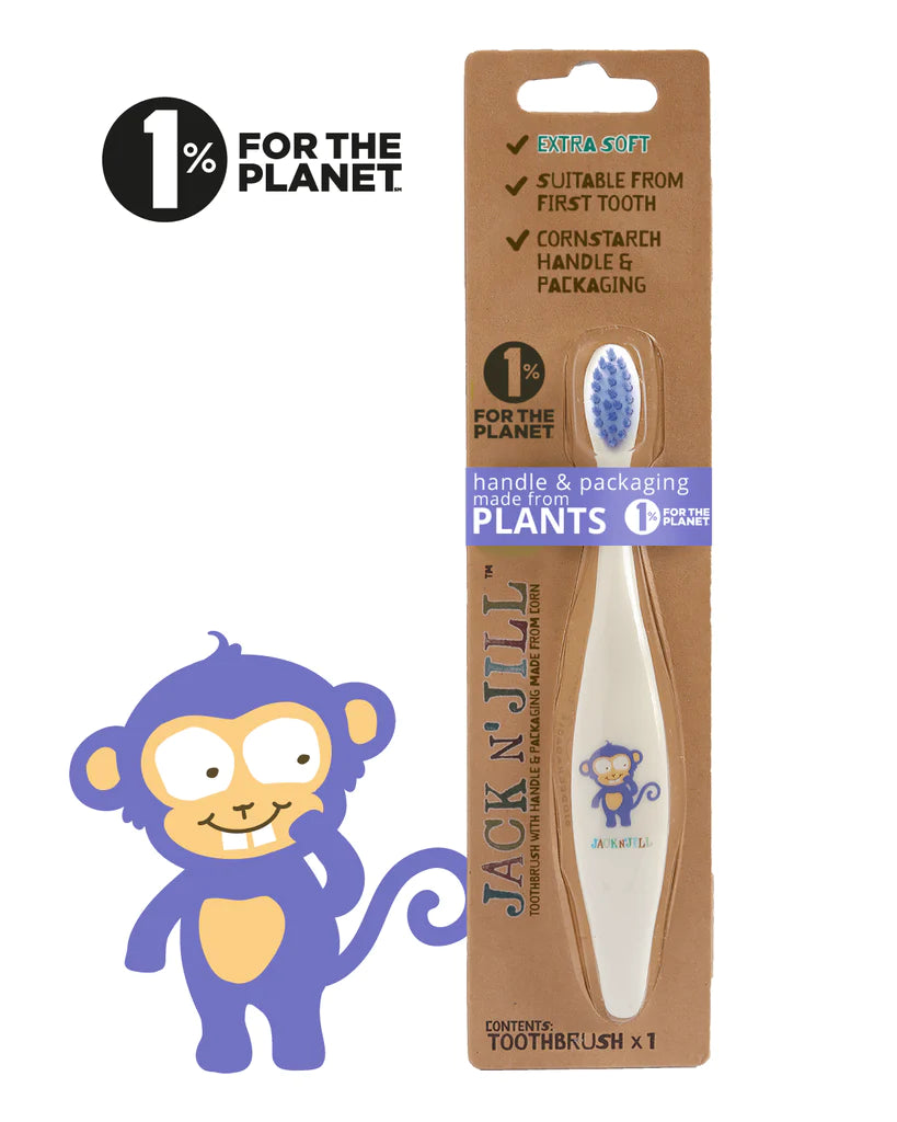 Jack N' Jill Children's Biodegradable Toothbrush // Monkey