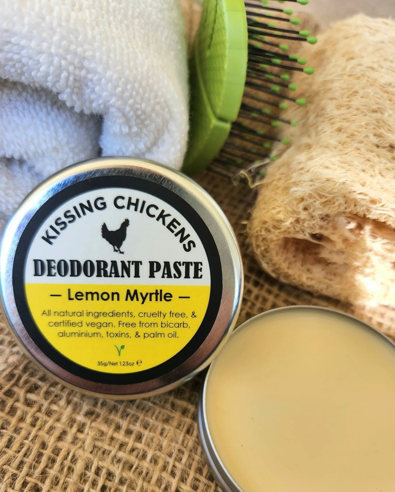 Kissing Chickens Natural Deodorant Paste Tin Lemon Myrtle