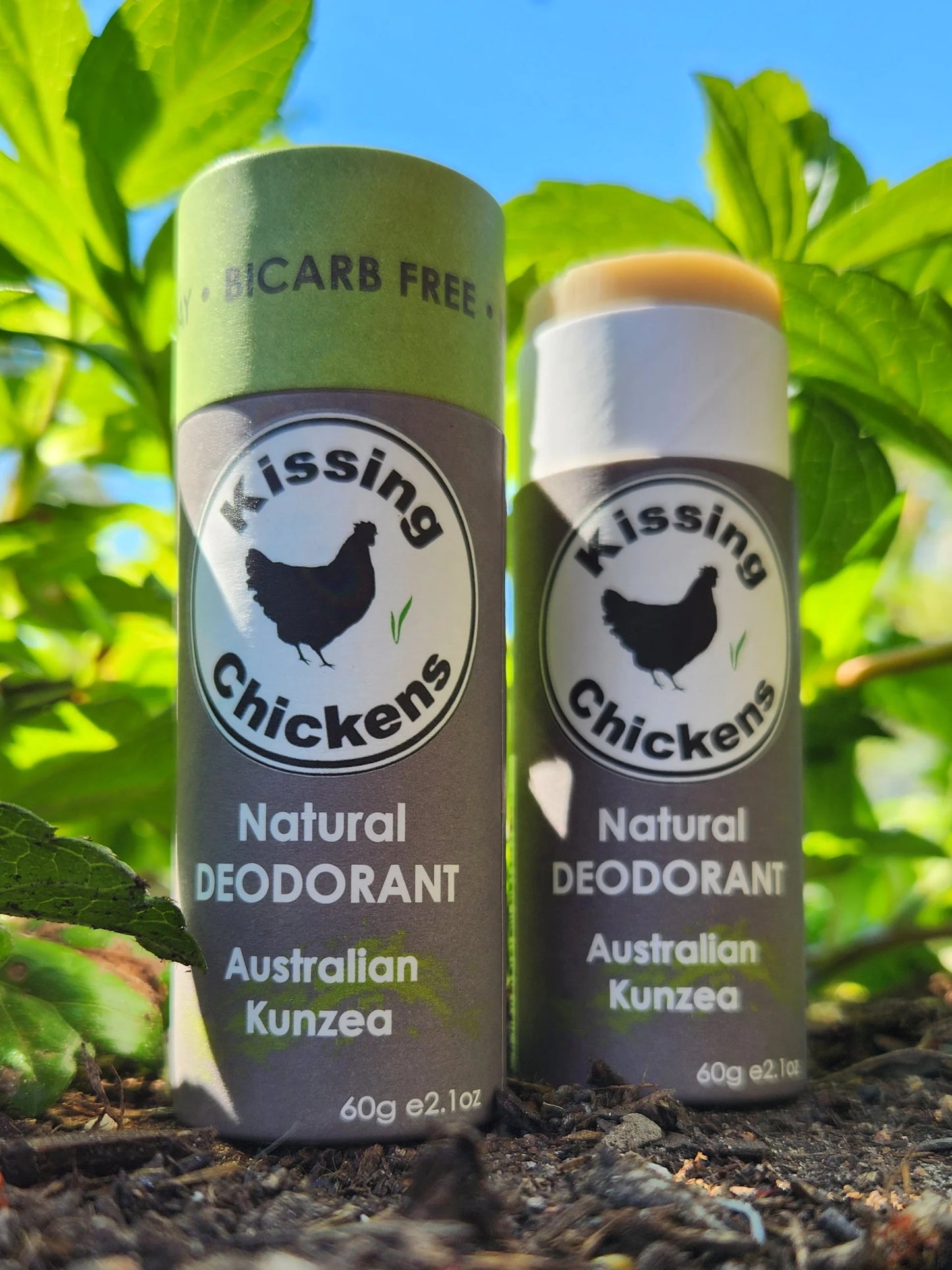 Kissing Chickens Natural Deodorant Tube Australian Kunzea