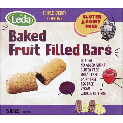 Leda Baked Fruit Filled Bars // Triple Berry Multipack