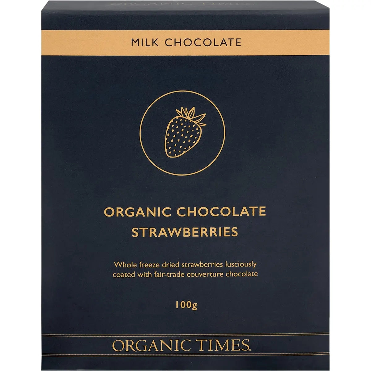 Organic Times Choc Coated Strawberry - Milk