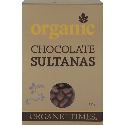 Organic Times Choc Coated Sultana - Milk