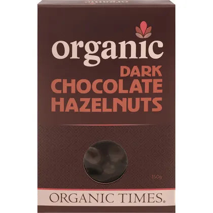 Organic Times Choc Coated Hazelnuts - Dark