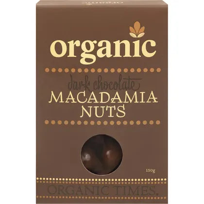 Organic Times Choc Coated Macadamia Nuts - Dark