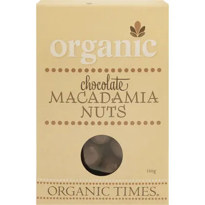 Organic Times Choc Coated Macadamia - Milk