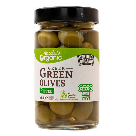 Absolute Organics Organic Greek Green Olives - Pitted