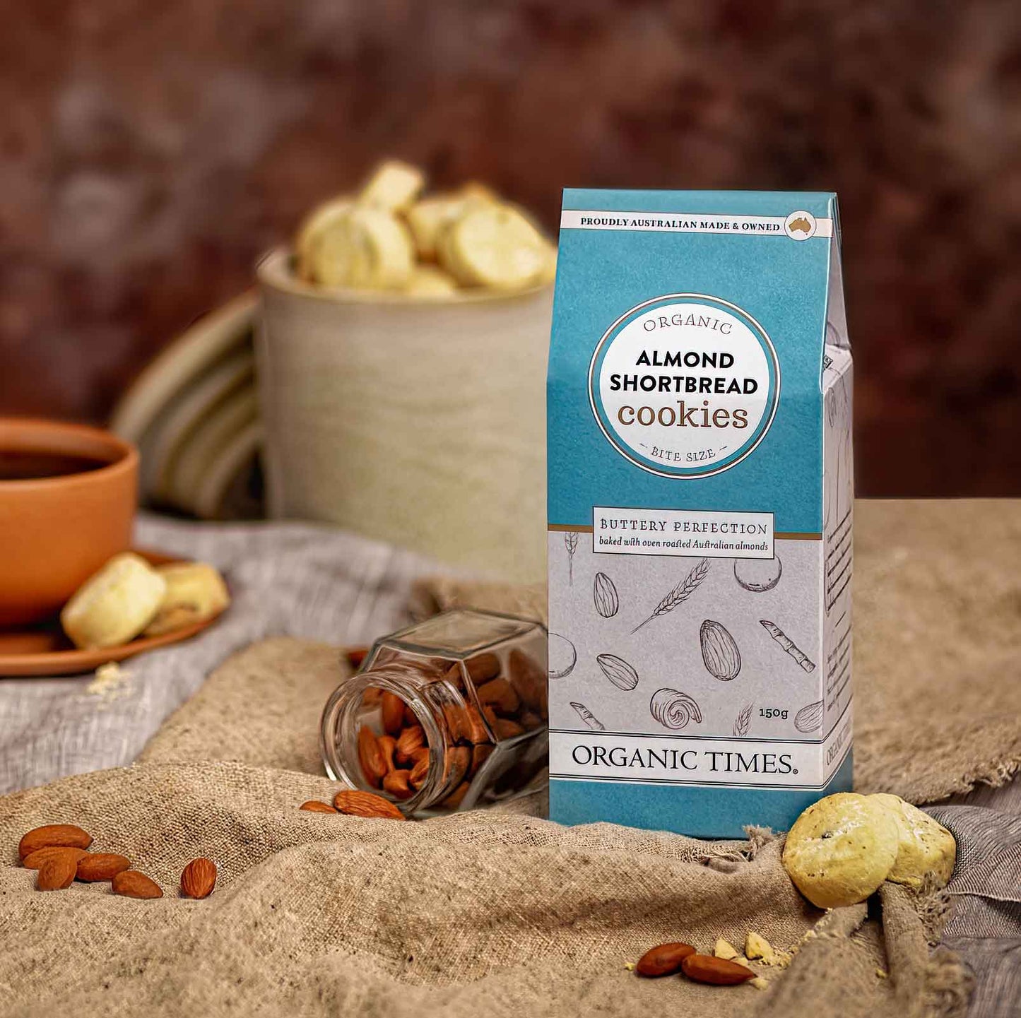 Organic Times Cookies - Almond Shortbread