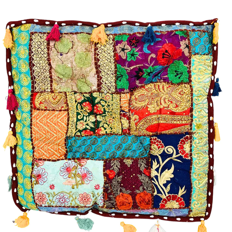 Floor Cushion // Square Mediation Patchwork Gudhi