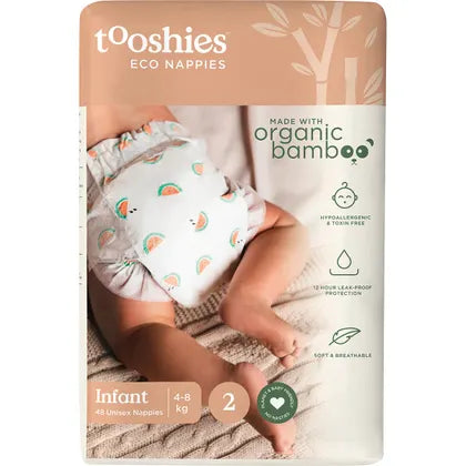 Tooshies Eco Nappies // Size 2 Infant // 4-8kg