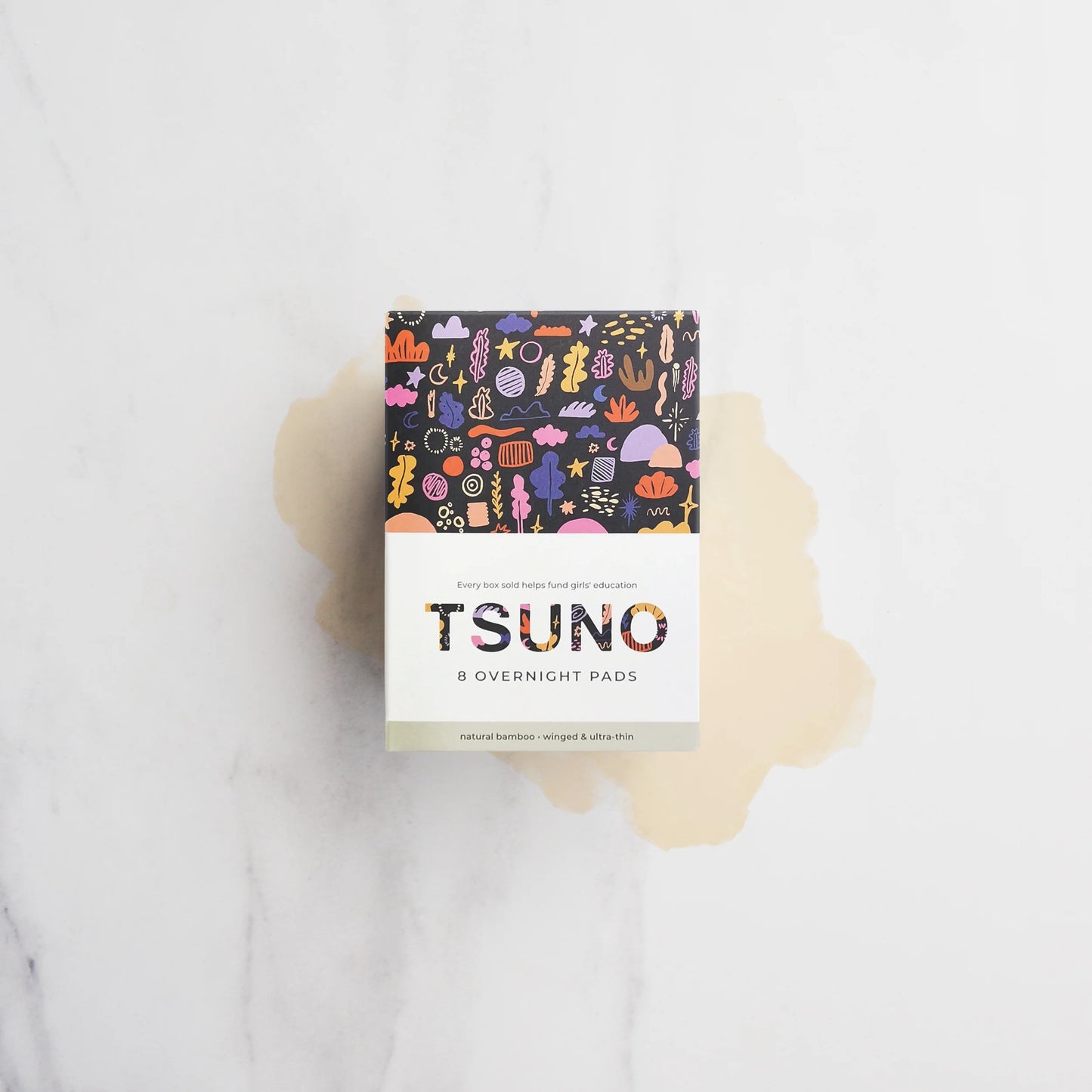 TSUNO Natural Bamboo Pads Overnight Winged & Ultra Thin