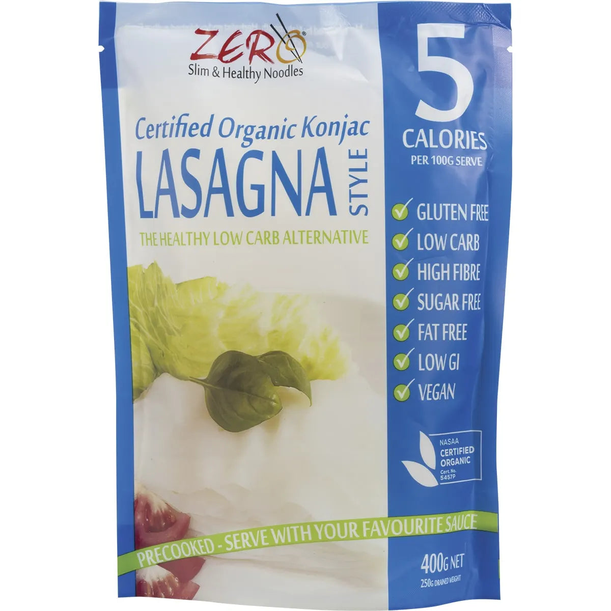 Zero Slim & Healthy Certified Organic Konjac Lasagna Style