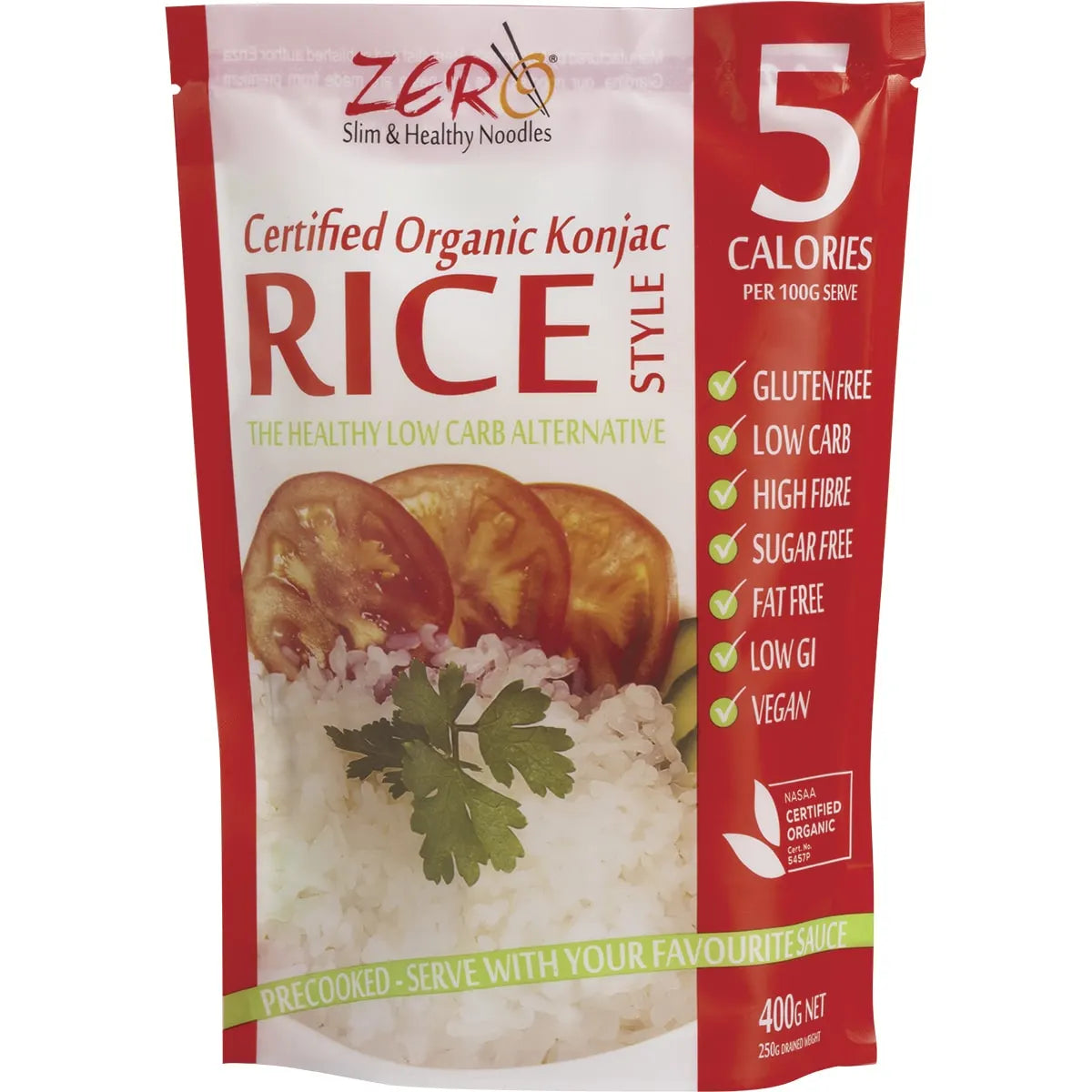 Zero Slim & Healthy Certified Organic Konjac Rice Style