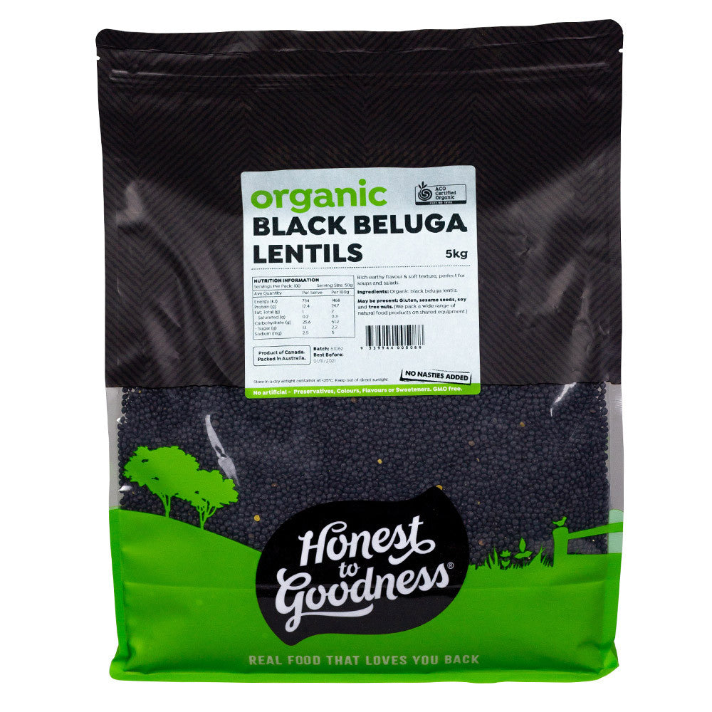 Honest To Goodness Organic Black Beluga Lentils