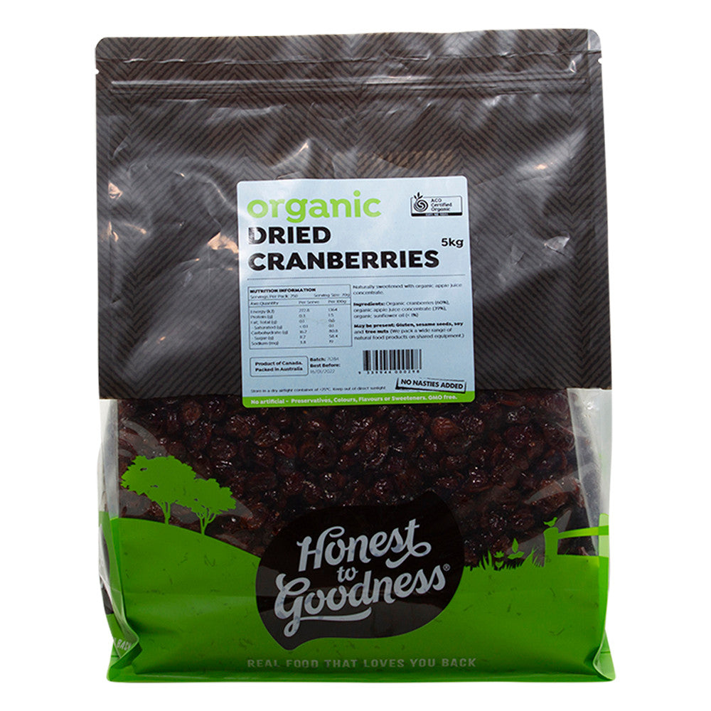 Honest To Goodness Organic Dried Cranberries