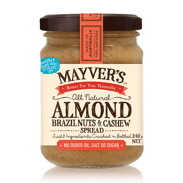 Mayvers Almond, Brazil Nuts & Cashew Spread