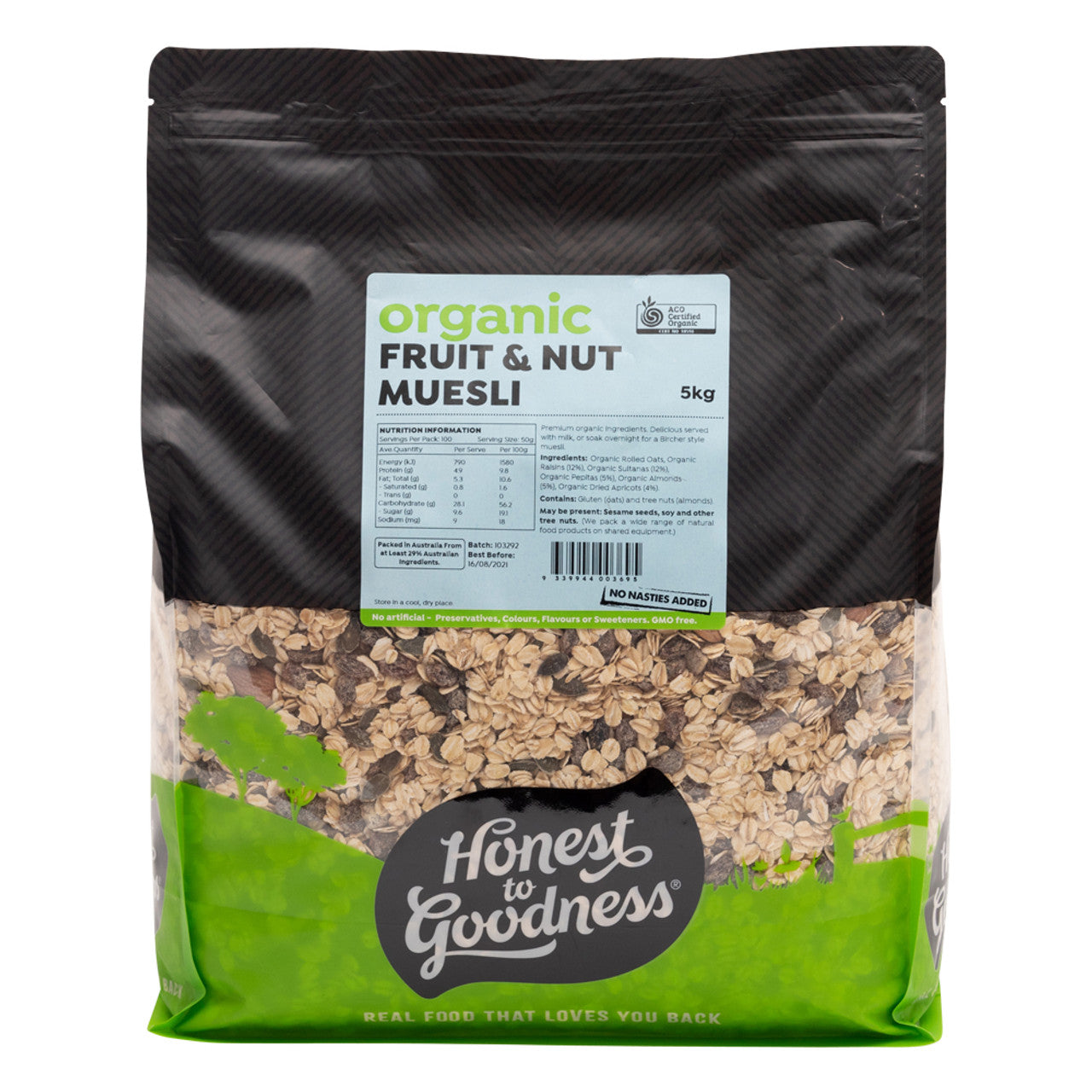 Honest To Goodness Organic Fruit & Nut Muesli