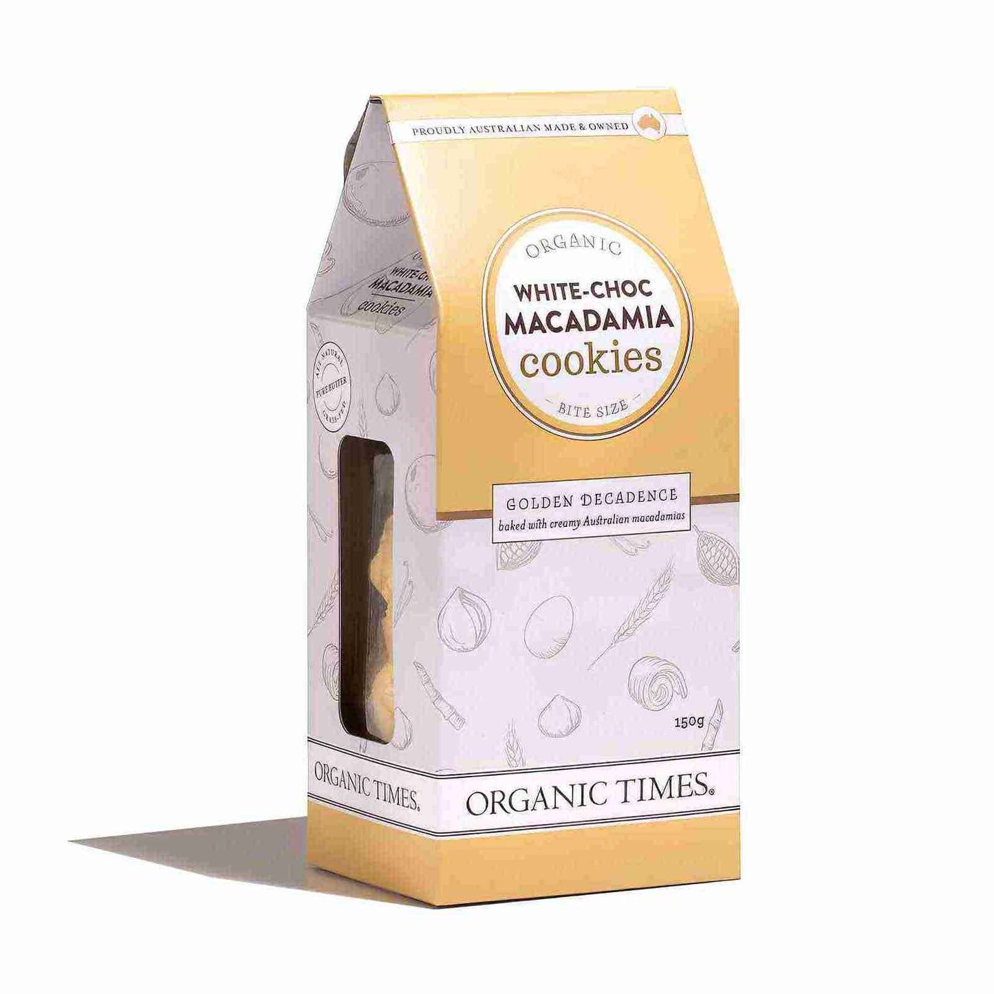 Organic Times Cookies - White Choc Macadamia