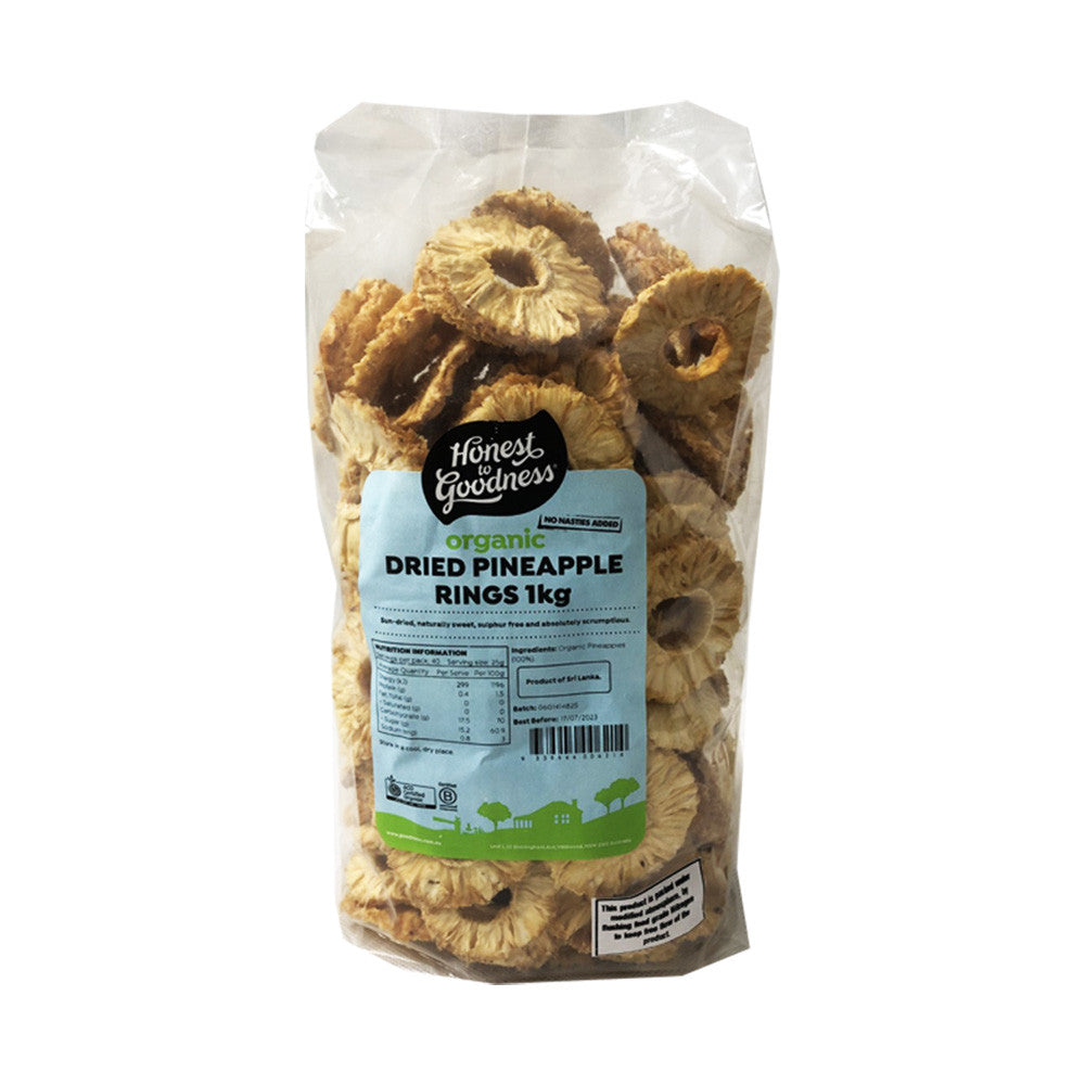 Honest To Goodness  Organic Dried Pineapple Rings